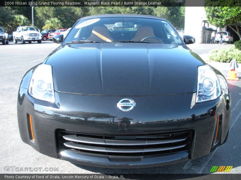 Magnetic Black Pearl / Burnt Orange Leather 2006 Nissan 350Z Grand Touring Roadster