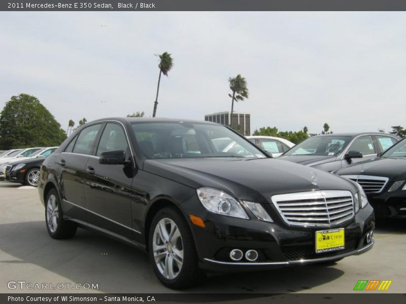 Black / Black 2011 Mercedes-Benz E 350 Sedan