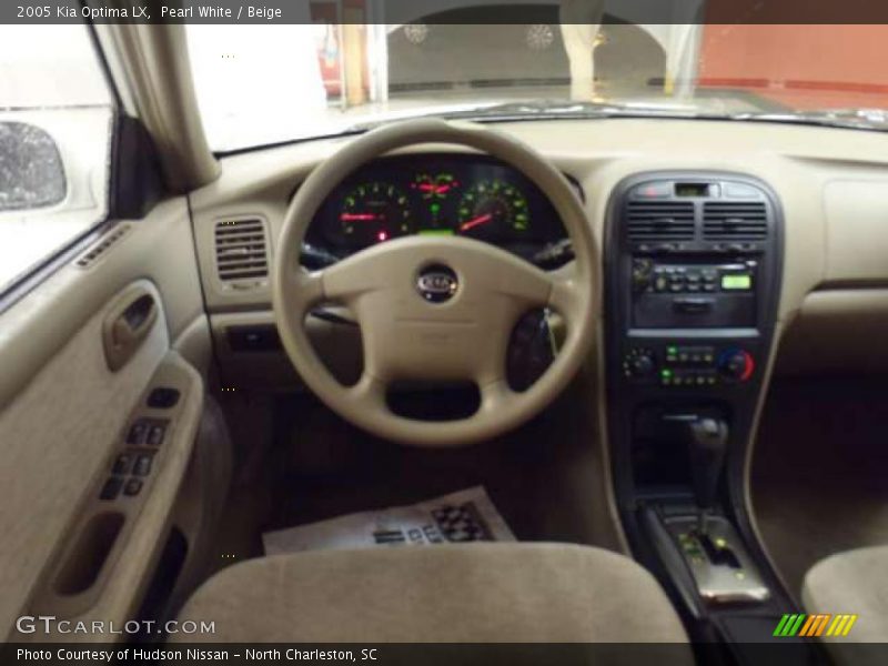 Pearl White / Beige 2005 Kia Optima LX