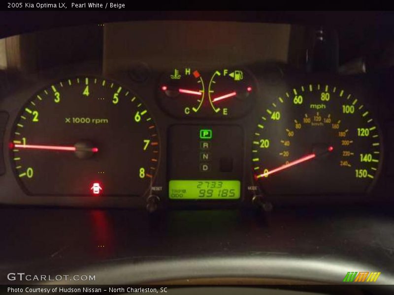 Pearl White / Beige 2005 Kia Optima LX
