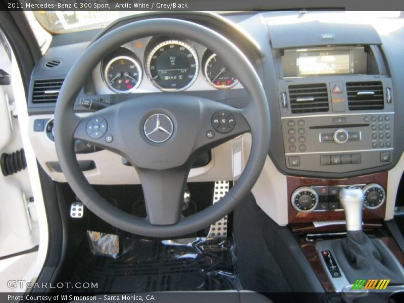 Arctic White / Grey/Black 2011 Mercedes-Benz C 300 Sport