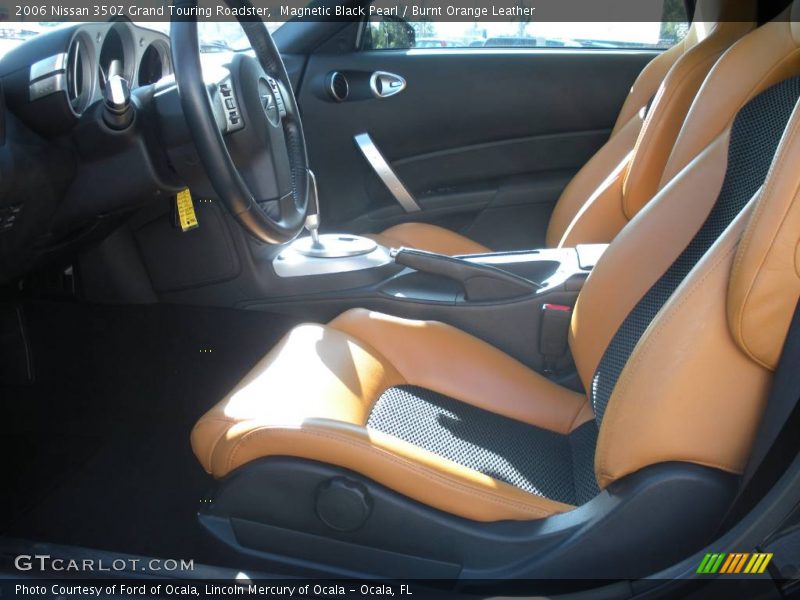 Magnetic Black Pearl / Burnt Orange Leather 2006 Nissan 350Z Grand Touring Roadster