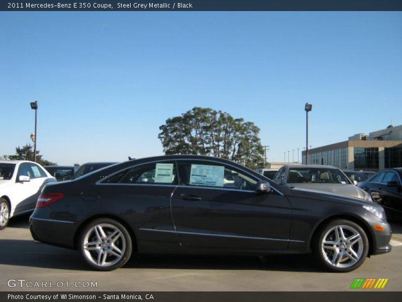 Steel Grey Metallic / Black 2011 Mercedes-Benz E 350 Coupe