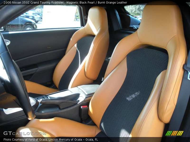 Magnetic Black Pearl / Burnt Orange Leather 2006 Nissan 350Z Grand Touring Roadster