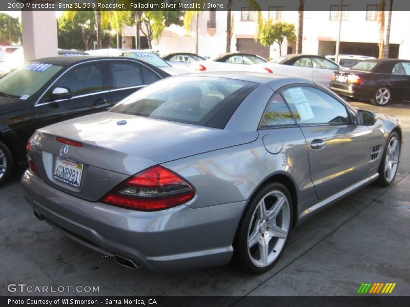 Palladium Silver Metallic / Stone 2009 Mercedes-Benz SL 550 Roadster