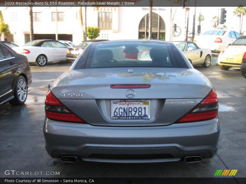 Palladium Silver Metallic / Stone 2009 Mercedes-Benz SL 550 Roadster
