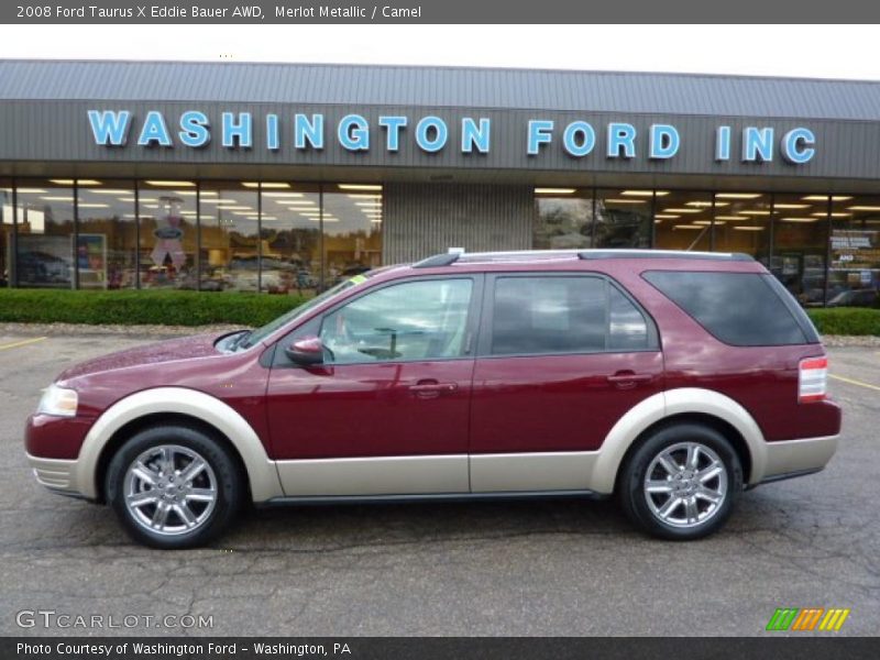 Merlot Metallic / Camel 2008 Ford Taurus X Eddie Bauer AWD