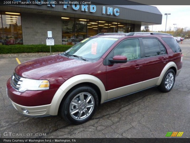 Merlot Metallic / Camel 2008 Ford Taurus X Eddie Bauer AWD
