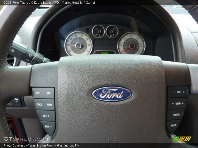 Merlot Metallic / Camel 2008 Ford Taurus X Eddie Bauer AWD