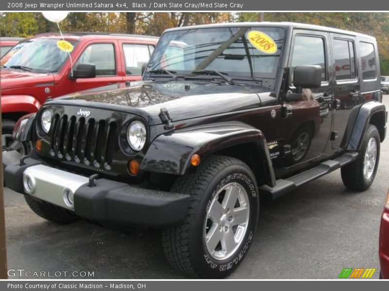 Black / Dark Slate Gray/Med Slate Gray 2008 Jeep Wrangler Unlimited Sahara 4x4