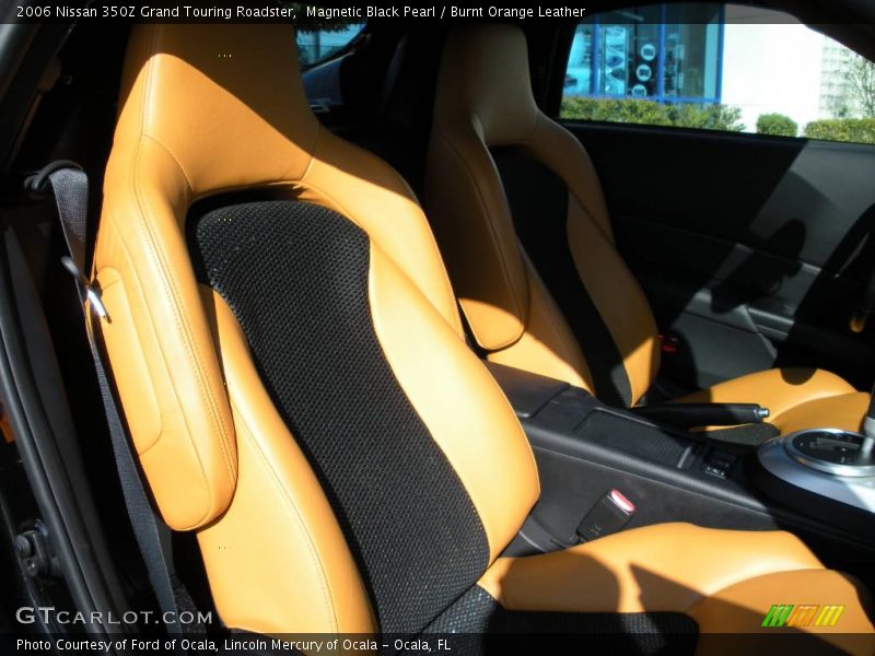 Magnetic Black Pearl / Burnt Orange Leather 2006 Nissan 350Z Grand Touring Roadster