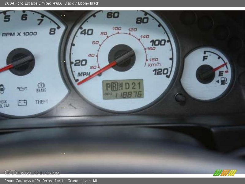 Black / Ebony Black 2004 Ford Escape Limited 4WD