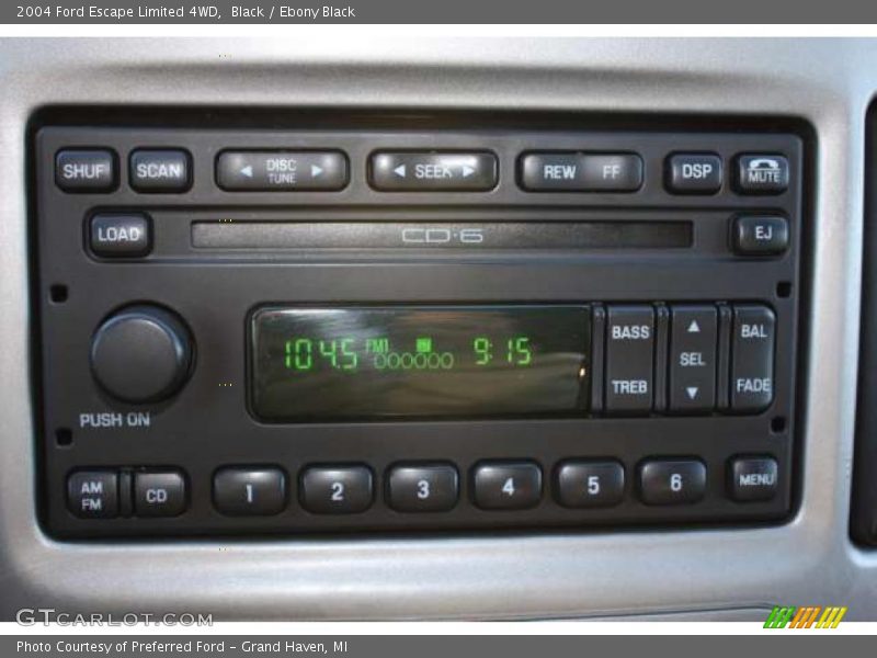 Controls of 2004 Escape Limited 4WD