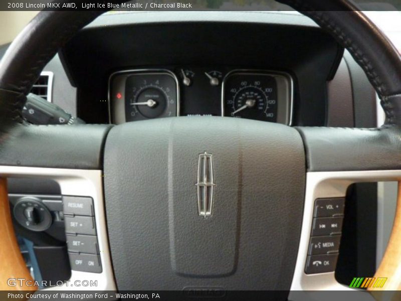 Light Ice Blue Metallic / Charcoal Black 2008 Lincoln MKX AWD