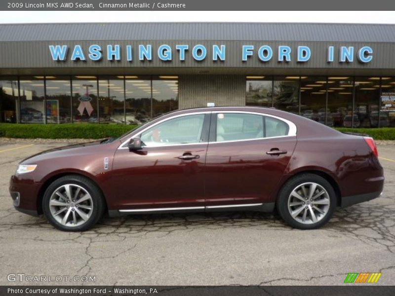 Cinnamon Metallic / Cashmere 2009 Lincoln MKS AWD Sedan