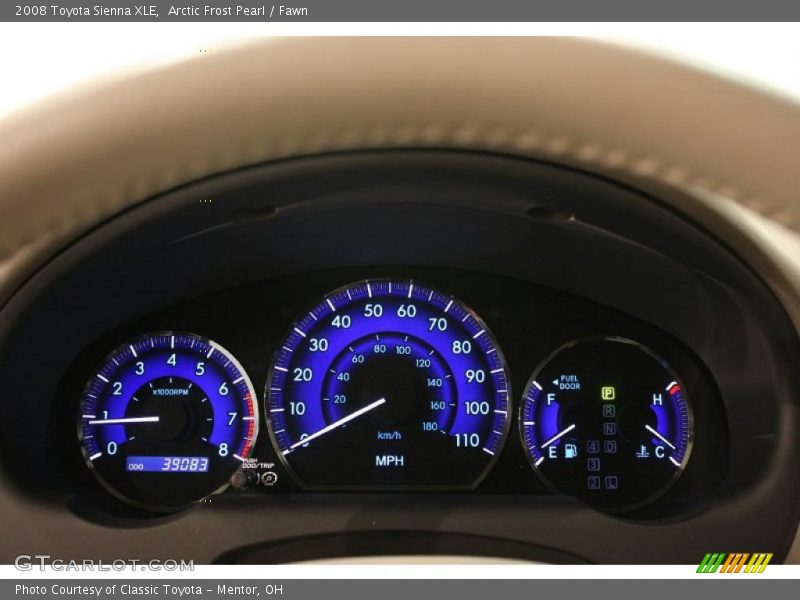 Arctic Frost Pearl / Fawn 2008 Toyota Sienna XLE