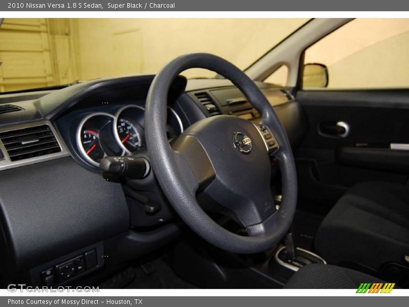 Super Black / Charcoal 2010 Nissan Versa 1.8 S Sedan