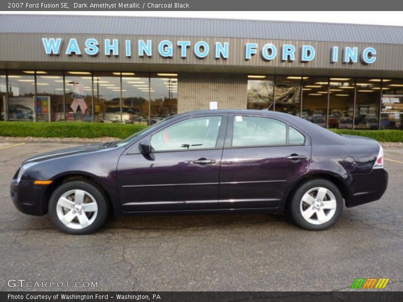 Dark Amethyst Metallic / Charcoal Black 2007 Ford Fusion SE