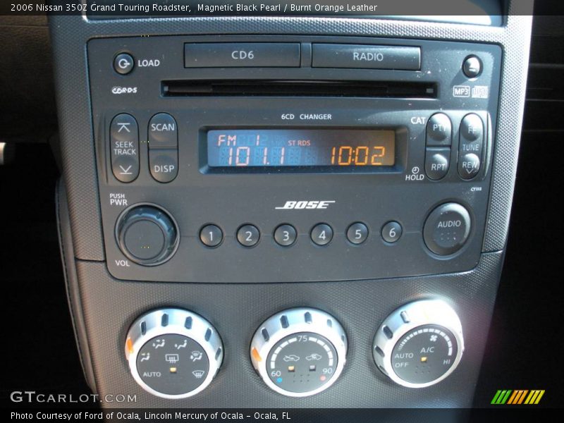 Magnetic Black Pearl / Burnt Orange Leather 2006 Nissan 350Z Grand Touring Roadster