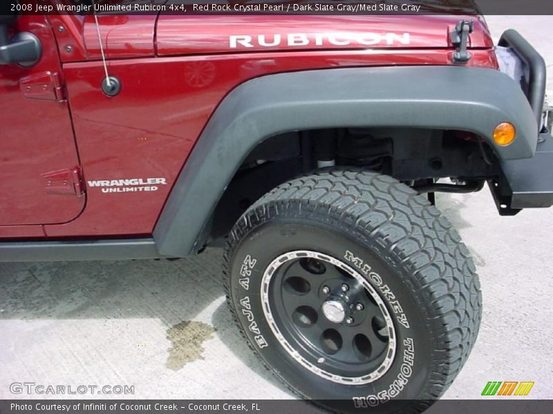 Red Rock Crystal Pearl / Dark Slate Gray/Med Slate Gray 2008 Jeep Wrangler Unlimited Rubicon 4x4