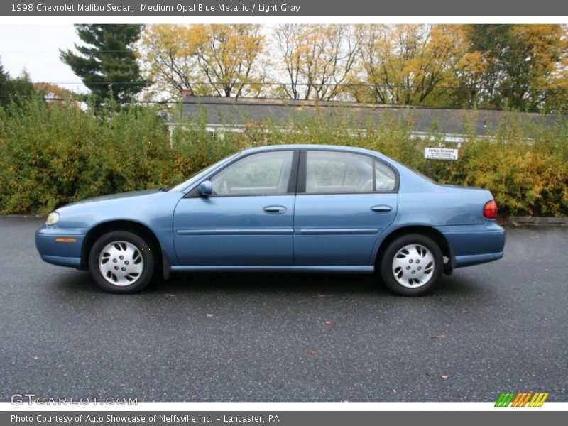 Medium Opal Blue Metallic / Light Gray 1998 Chevrolet Malibu Sedan