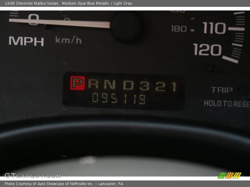Medium Opal Blue Metallic / Light Gray 1998 Chevrolet Malibu Sedan