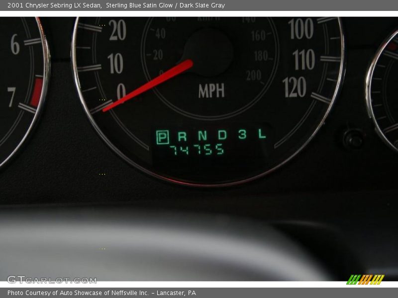 Sterling Blue Satin Glow / Dark Slate Gray 2001 Chrysler Sebring LX Sedan