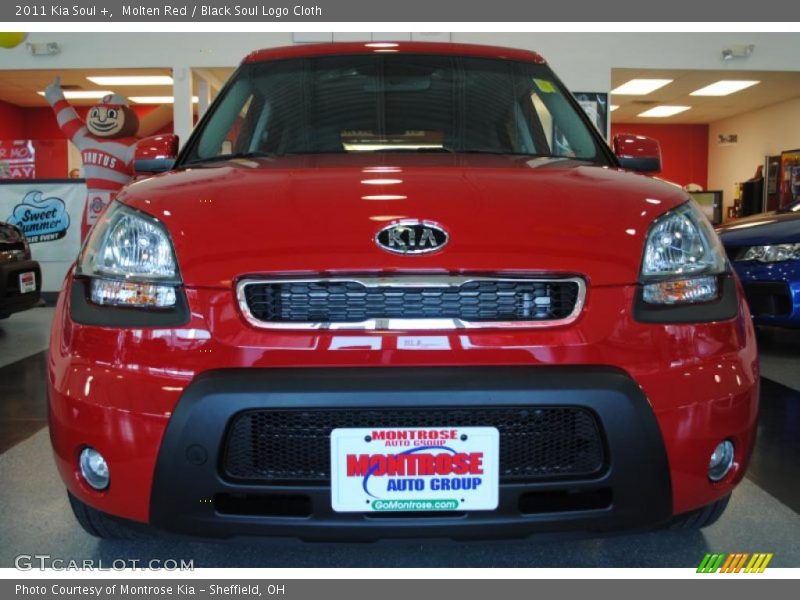 Molten Red / Black Soul Logo Cloth 2011 Kia Soul +