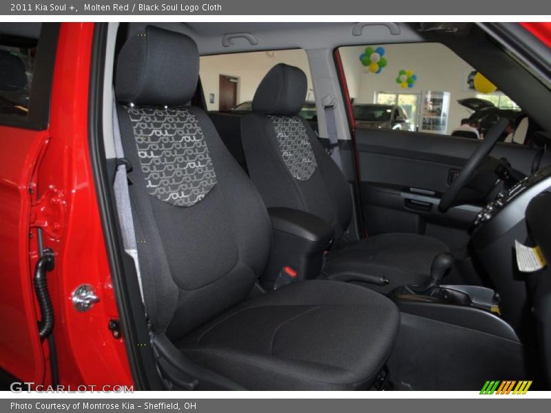 Molten Red / Black Soul Logo Cloth 2011 Kia Soul +