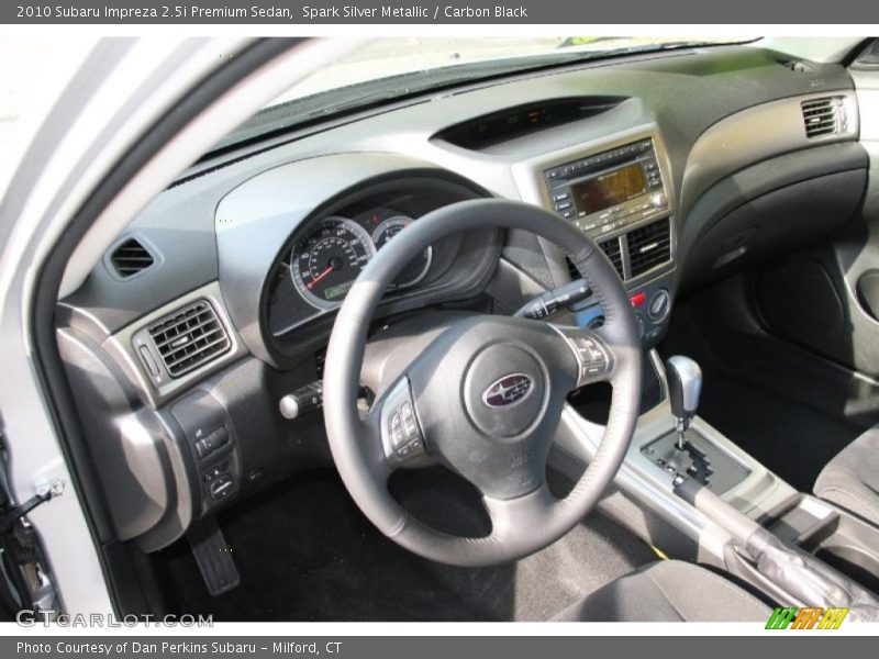 Carbon Black Interior - 2010 Impreza 2.5i Premium Sedan 