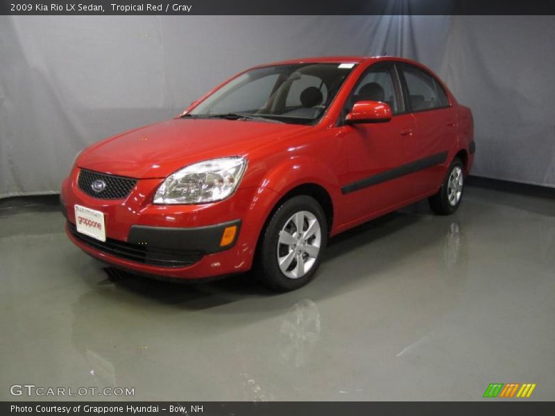 Tropical Red / Gray 2009 Kia Rio LX Sedan