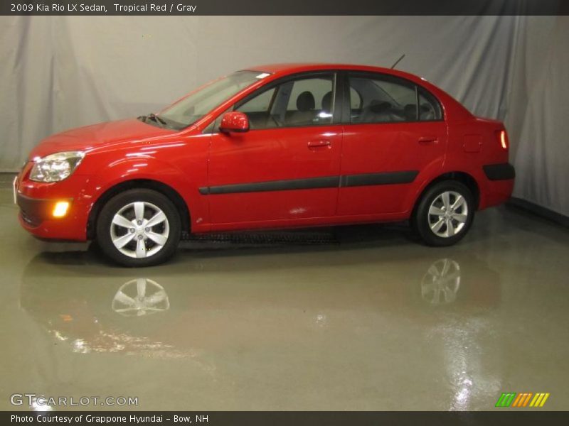 Tropical Red / Gray 2009 Kia Rio LX Sedan