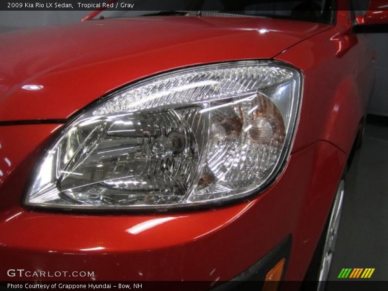 Tropical Red / Gray 2009 Kia Rio LX Sedan