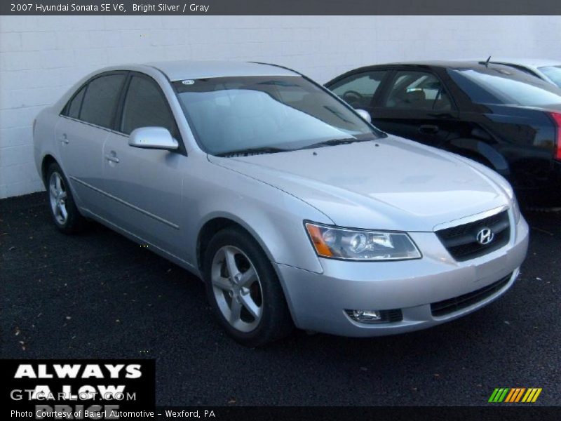 Bright Silver / Gray 2007 Hyundai Sonata SE V6
