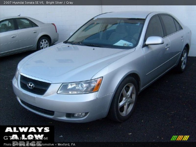Bright Silver / Gray 2007 Hyundai Sonata SE V6