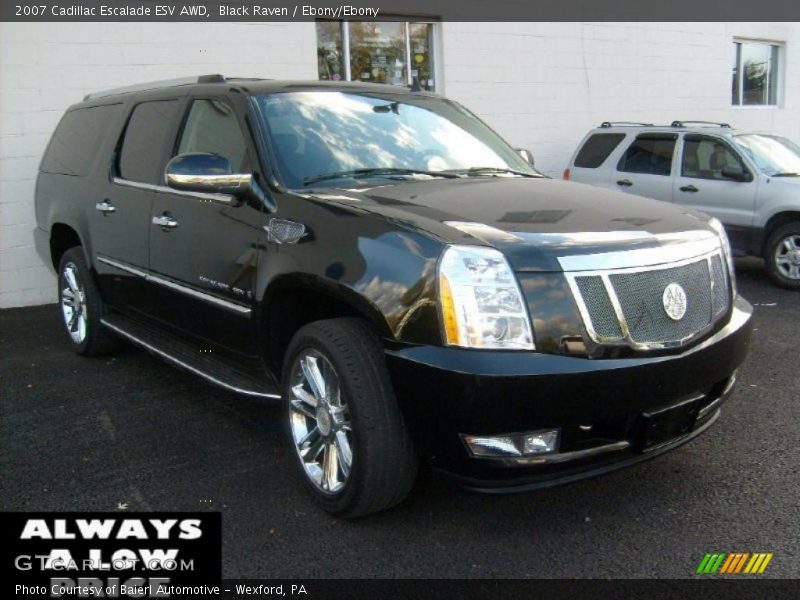 Black Raven / Ebony/Ebony 2007 Cadillac Escalade ESV AWD