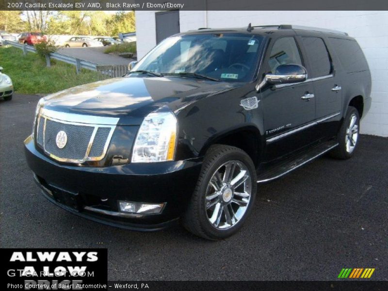 Black Raven / Ebony/Ebony 2007 Cadillac Escalade ESV AWD