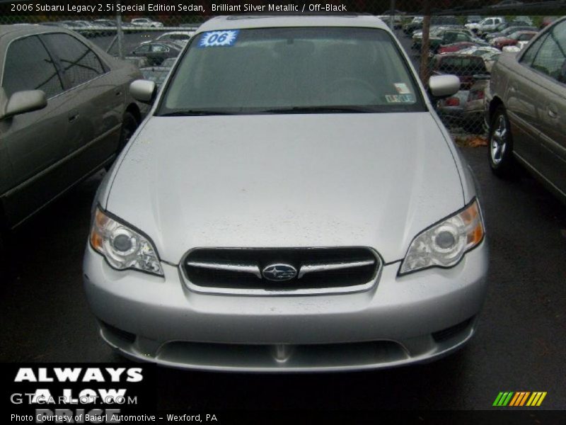 Brilliant Silver Metallic / Off-Black 2006 Subaru Legacy 2.5i Special Edition Sedan