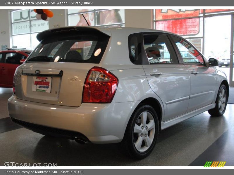 Silver / Black 2007 Kia Spectra Spectra5 SX Wagon