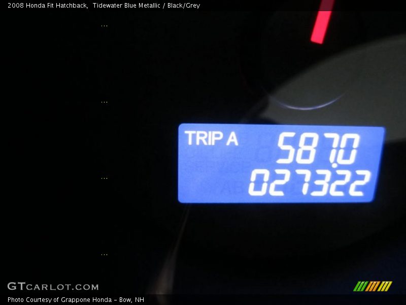 Tidewater Blue Metallic / Black/Grey 2008 Honda Fit Hatchback