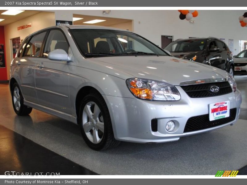 Silver / Black 2007 Kia Spectra Spectra5 SX Wagon