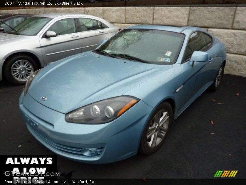 Sky Blue / Black 2007 Hyundai Tiburon GS