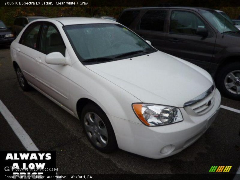 Clear White / Gray 2006 Kia Spectra EX Sedan