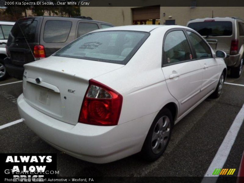 Clear White / Gray 2006 Kia Spectra EX Sedan