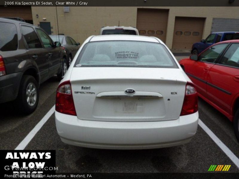 Clear White / Gray 2006 Kia Spectra EX Sedan