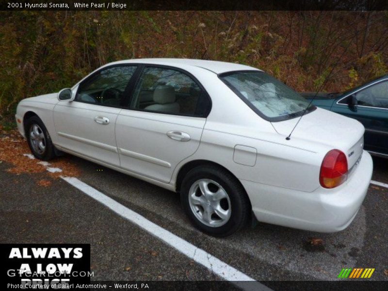 White Pearl / Beige 2001 Hyundai Sonata