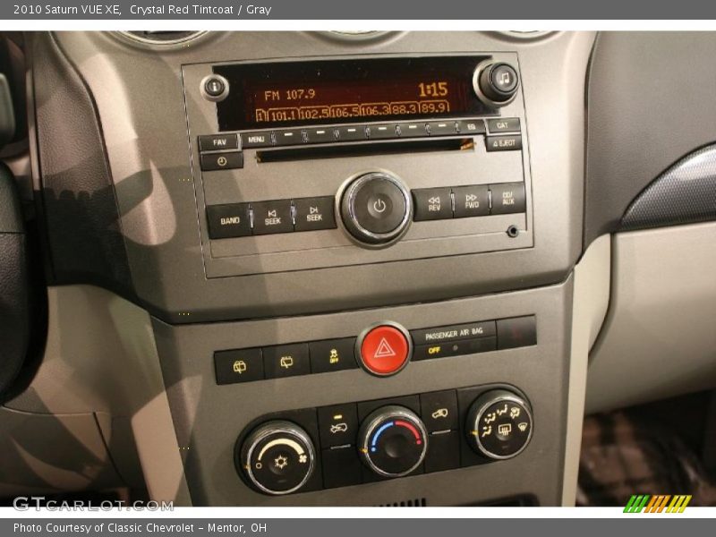 Controls of 2010 VUE XE