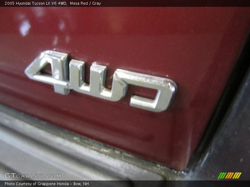 Mesa Red / Gray 2005 Hyundai Tucson LX V6 4WD