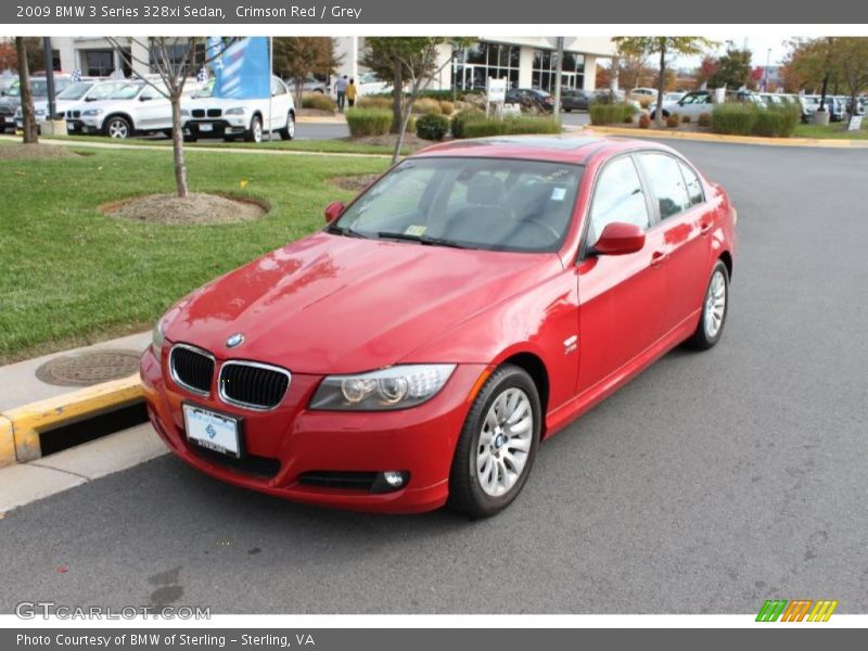 Crimson Red / Grey 2009 BMW 3 Series 328xi Sedan
