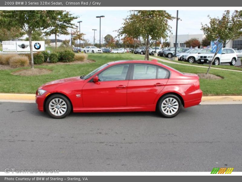 Crimson Red / Grey 2009 BMW 3 Series 328xi Sedan